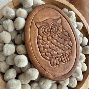 Vintage Adorable Owl Design Oval Magnet